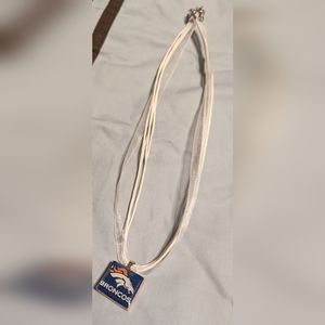 Denver Broncos necklace - handmade
